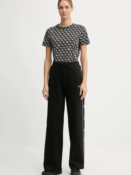 Спортивные штаны Guess с аппликацией черные