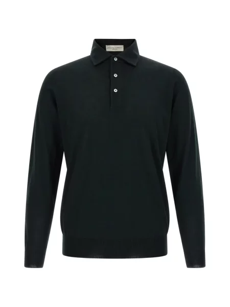 Lung tricou polo Larmeri Studio verde