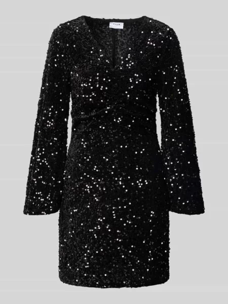 Sukienka mini z cekinami model ‘BARINA’ Vila czarna