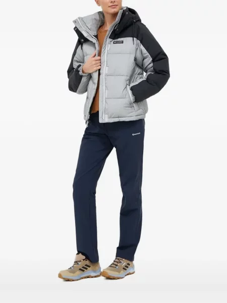 Geacă cu puf Columbia cu glugă gri