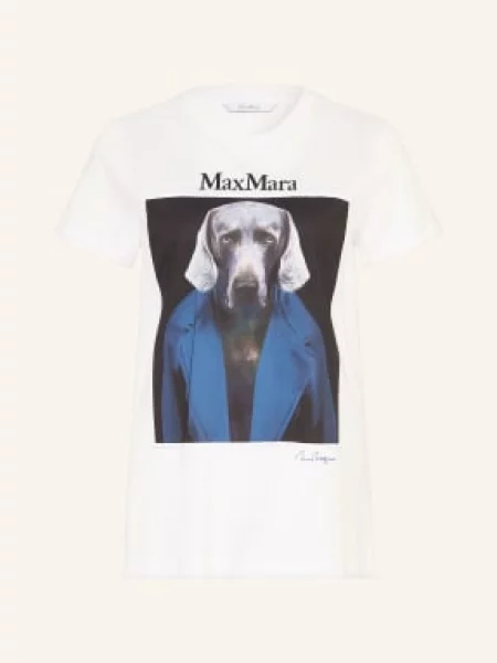 Max Mara Tričko Calca / tmavě modrá / černá bílá