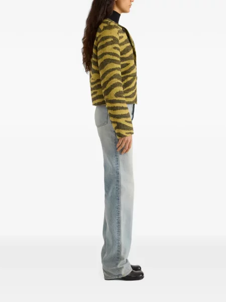 Geacă Proenza Schouler White Label din jacard cu model zebră alb