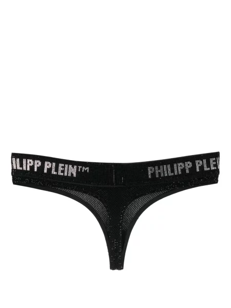 Stringai Philipp Plein su kristalais juoda