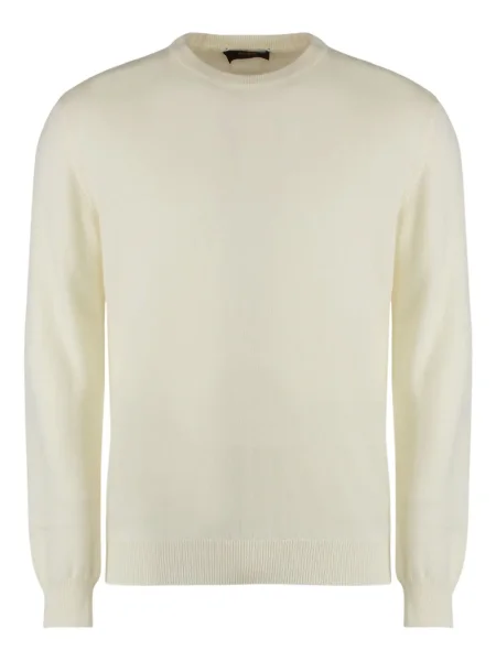 Pulover Moorer din cașmir cu decolteu rotund alb