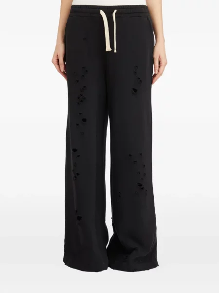 Pantaloni Nostra Santissima zdrențuiți negru