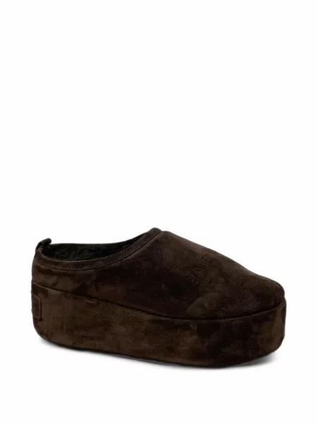 Papuci tip mules Balenciaga cu platformă maro