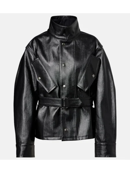 Geacă Maison Margiela cu model herringbone negru