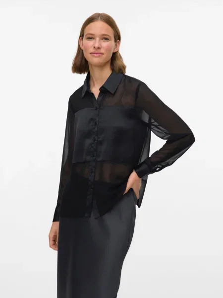 VERO MODA Bluză VMHALLIE' negru