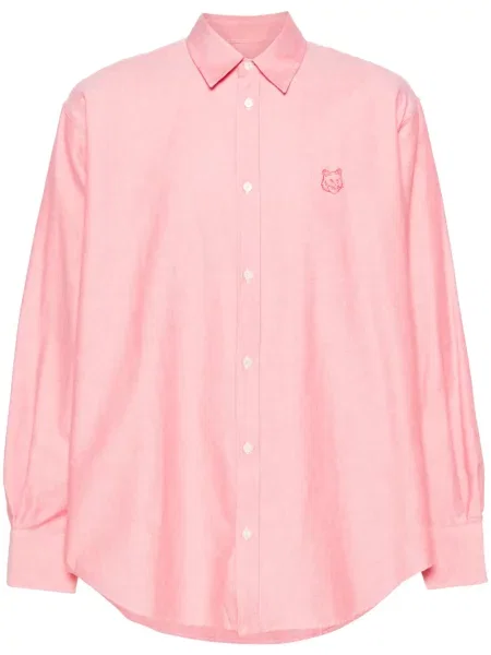 Cămașă Maison Kitsune cu broderie roz