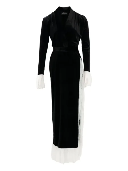 Rochie midi Ana Radu cu decolteu în V până la genunchi de costum negru