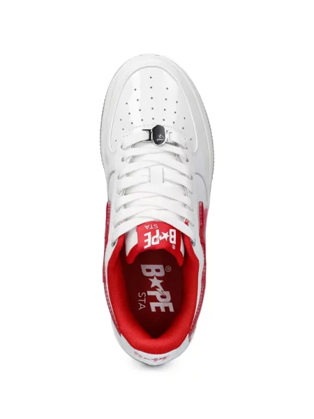Δερμάτινα sneakers A Bathing Ape® από λουστρίνι λευκό