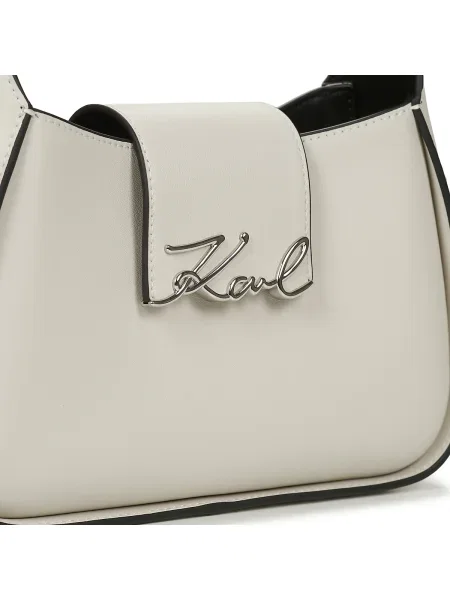 Geanta crossbody Karl Lagerfeld K/Signature alb