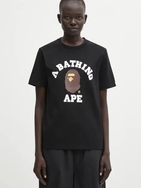 A Bathing Ape tricou din College negru