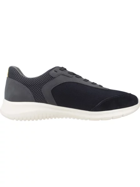 Lniane sneakersy Geox niebieskie