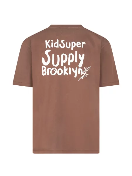 Tricou Kidsuper cu imagine maro