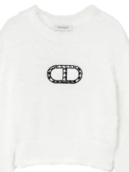 Sweter dziecięcy Twinset biały