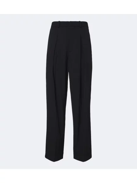 Pantaloni Jacquemus de lână albastru