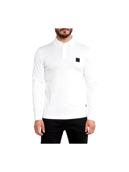 Koszulka polo Hugo Boss z długim rękawem biała