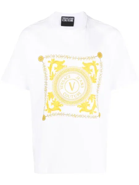 Tricou Versace Jeans Couture cu imagine alb