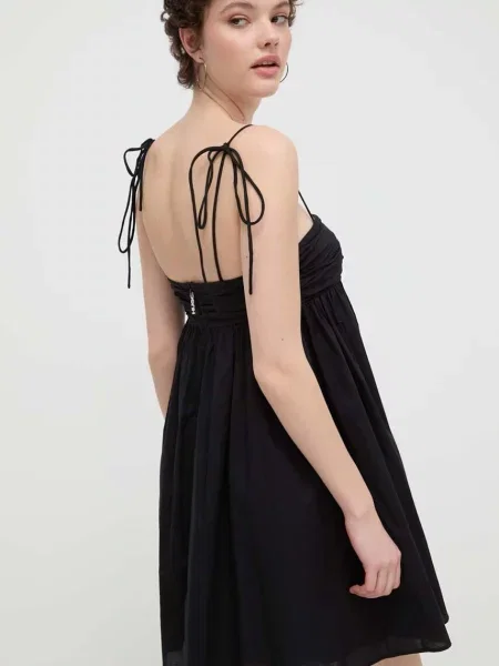 HUGO rochie din mini evazati negru