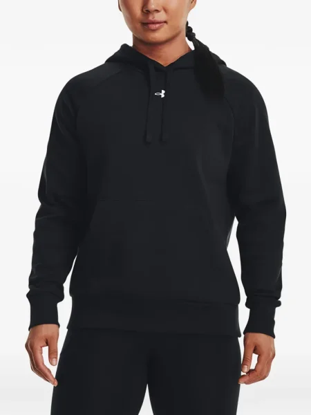 Fleece hoodie Under Armour με αυτόγραφο μαύρο