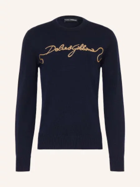 Dolce & Gabbana Sweter blau beżowy