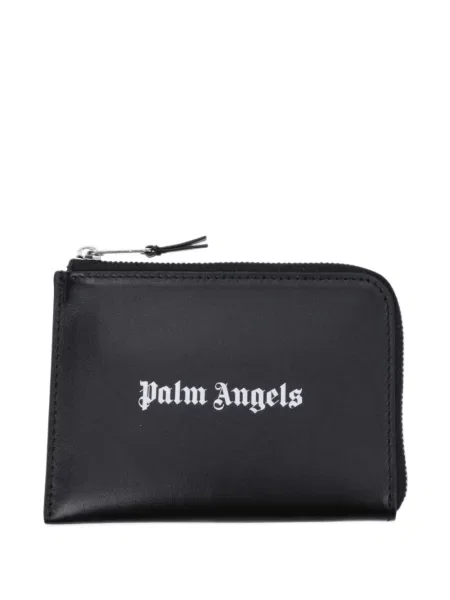 Portofel Palm Angels din piele cu imagine negru