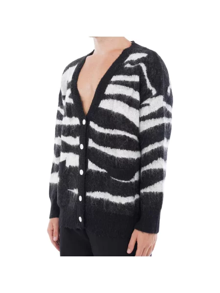 Cardigan Acupuncture cu model zebră negru