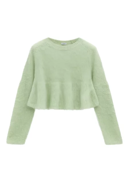 Cu peplum pulover Loewe verde