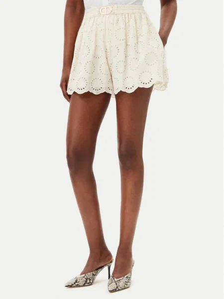 TWINSET Шорти от плат Екрю