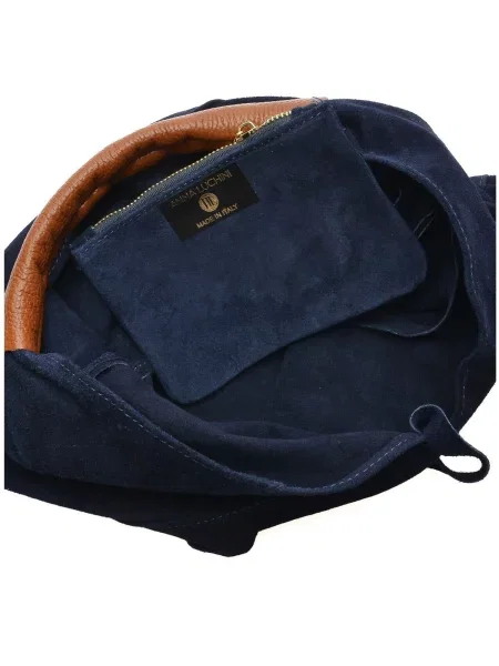 Geanta hobo Anna Luchini albastru