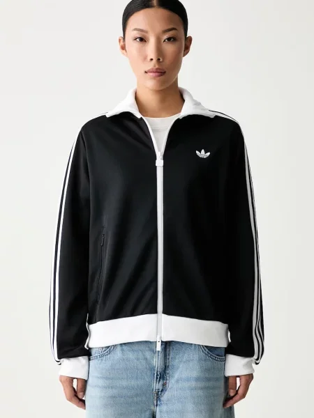 Adidas Originals hanorac cu pentru femei cu Beckenbauer negru