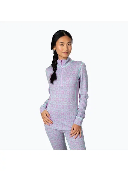 Bluză termoactivă pentru femei KARI TRAA Rose Half Zip lily roz