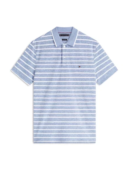 TOMMY HILFIGER Tričko dymovo / biela modrá