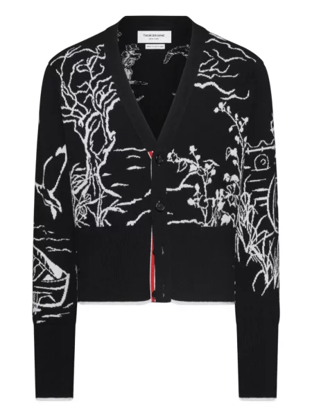 Kardigan Thom Browne czarny