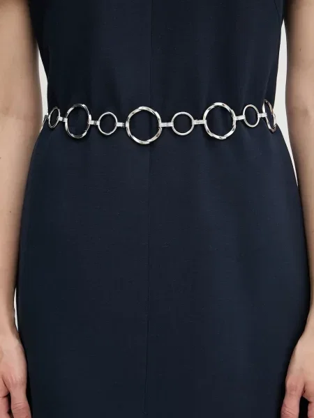 Ремінь Morgan з ремінцями срібний