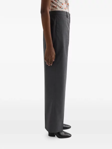 Pantaloni Jil Sander din poplin gri