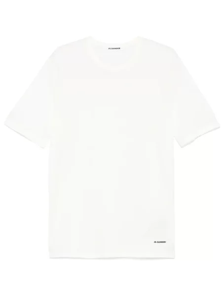 Tricou Jil Sander din crep alb