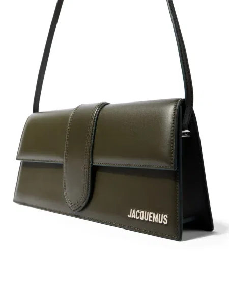 Geanta de piele Jacquemus din piele verde