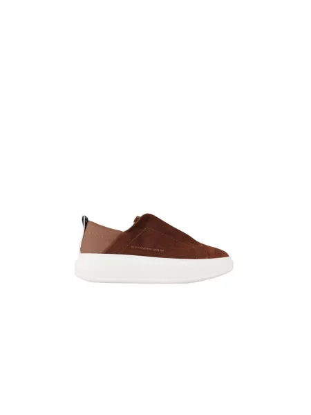 Sneakersy Alexander Smith skórzane wsuwane brązowe
