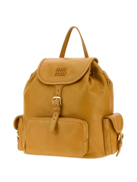 Rucsac Miu Miu cu autograf galben