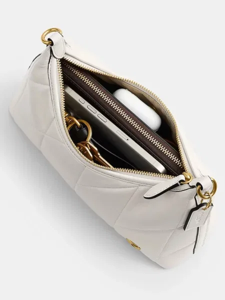 Кожаная стеганая сумка через плечо Coach