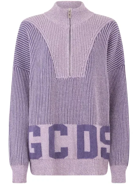 Pulover Gcds de jumătate de fermoar violet