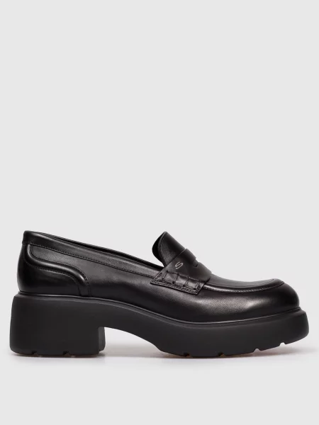 Кожаные лоферы Santoni черные