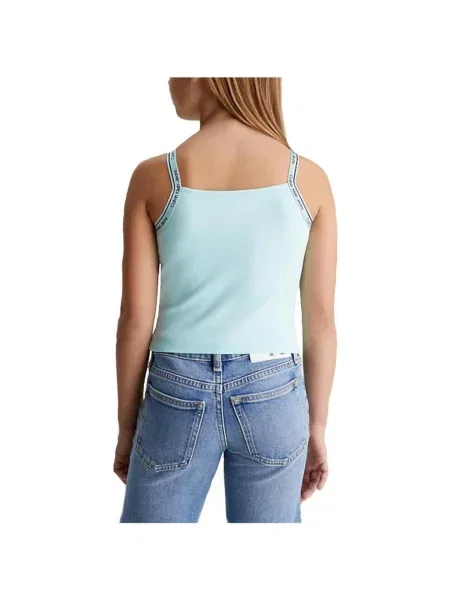 Gyerek denim ruha Calvin Klein Jeans kék