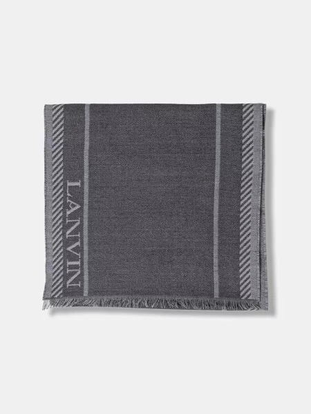 Шарф з додаванням вовни Lanvin сірий