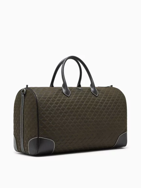 Кожаная сумка Emporio Armani оливковая
