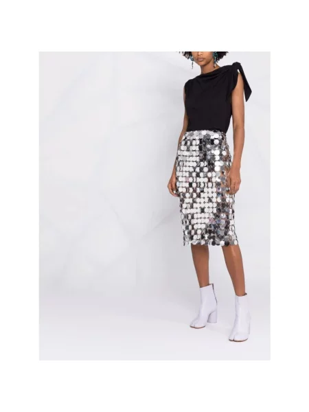 Spódnica midi Paco Rabanne szara