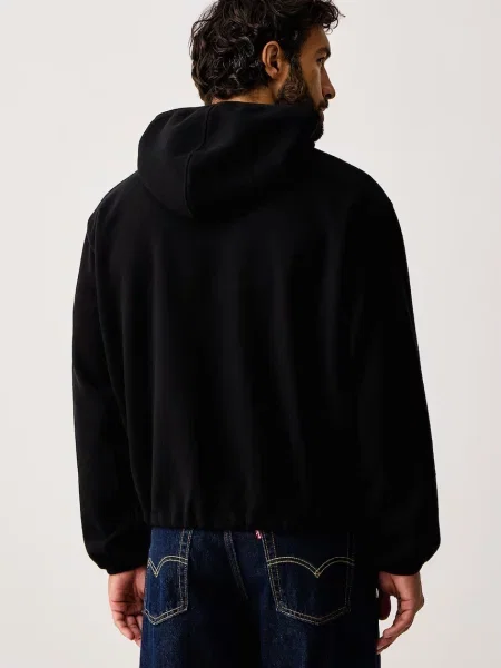 Rains bluza polarowa Fleece Hoodie czarna
