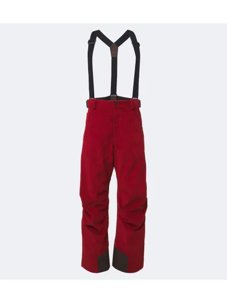 Spodnie narciarskie Moncler Grenoble sztruksowe czerwone